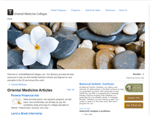 Tablet Screenshot of orientalmedicinecolleges.com